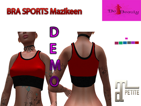 Second Life Marketplace - Be Beauty-BRA SPORTS Mazikeen- MAITREYA